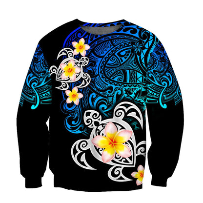 Amazing Polynesian Tattoo Deep Sea Turtle Hoodie-ML