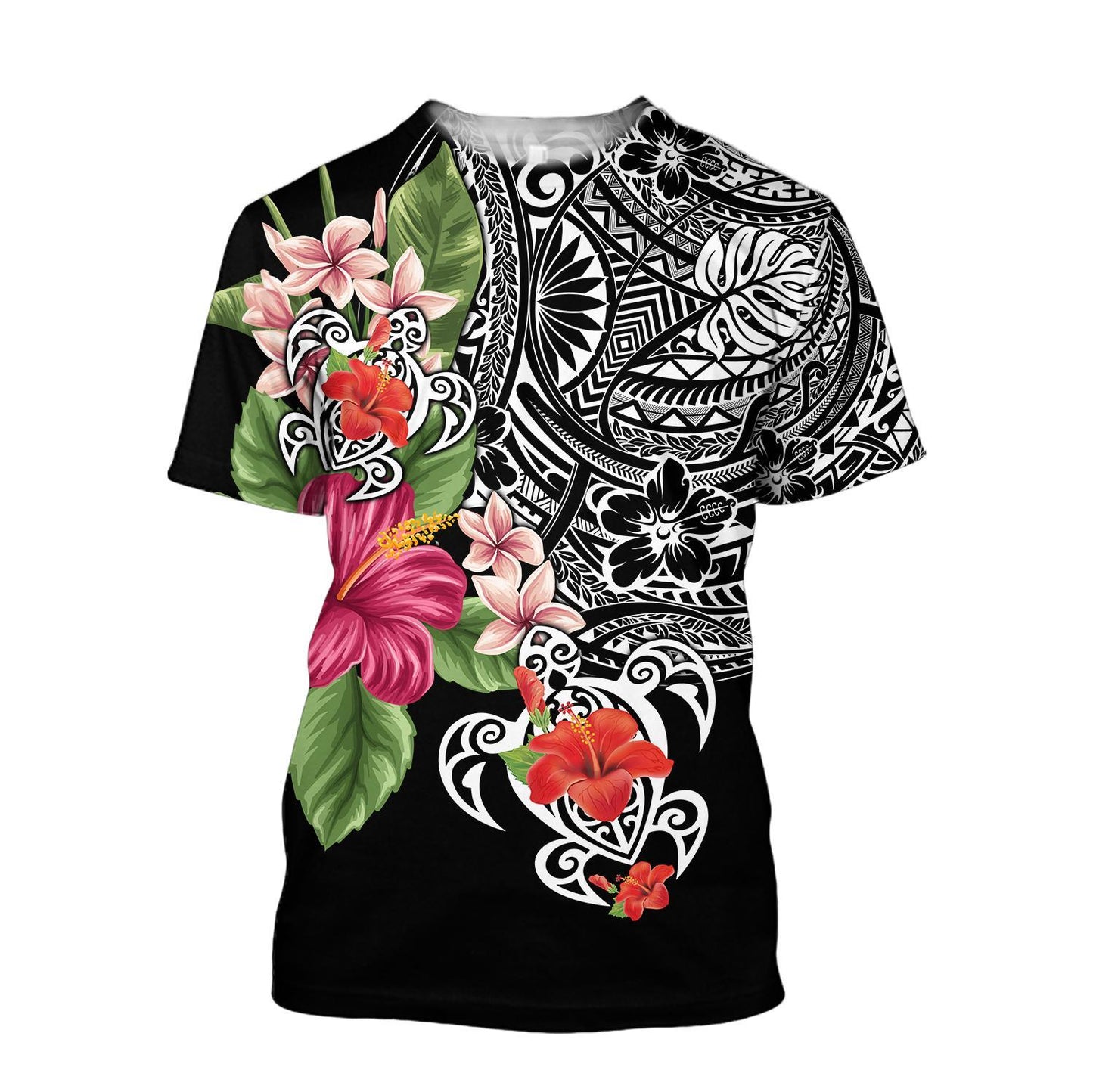 Amazing Polynesian Tattoo & Hibiscus Hoodie Tshirt for Men and Women-ML