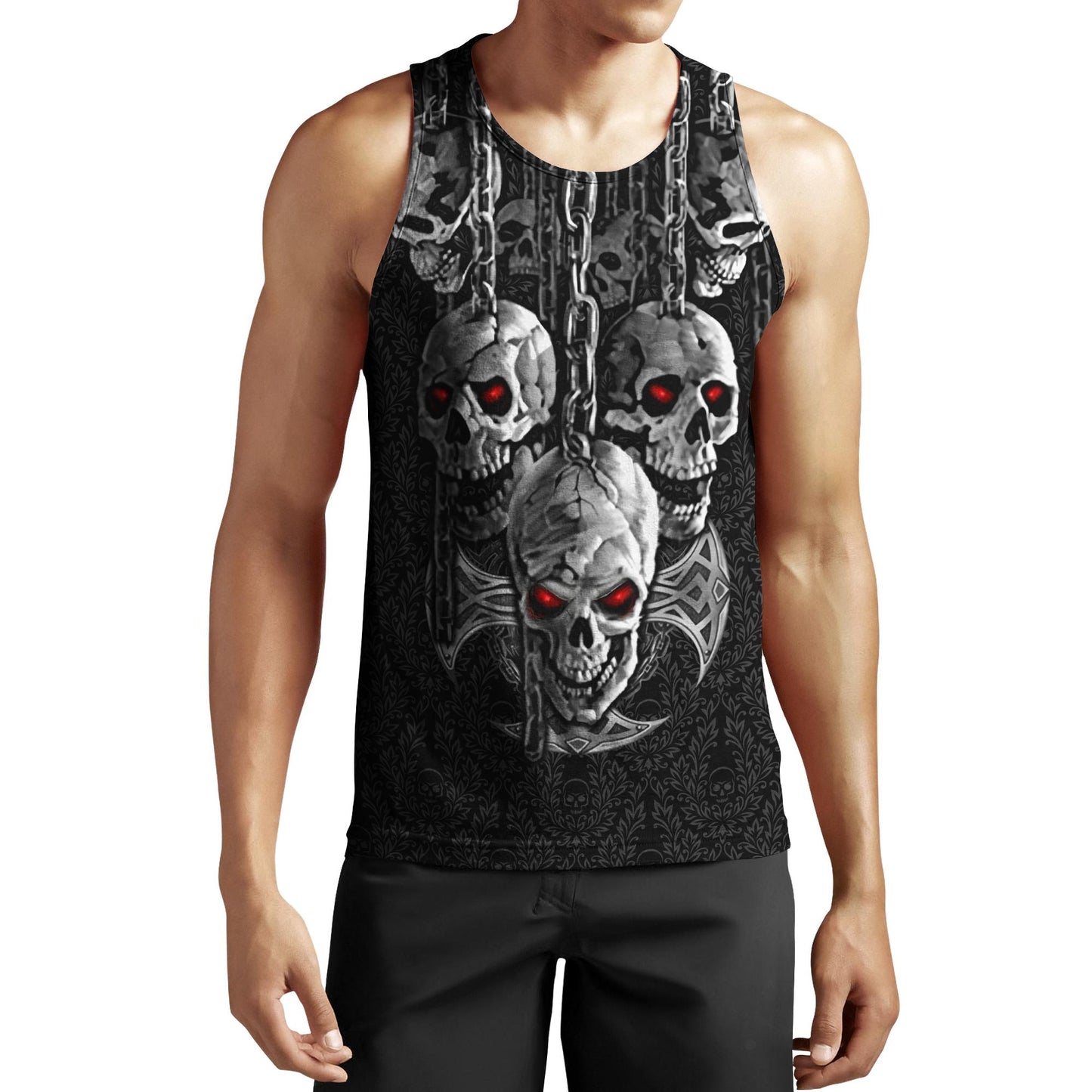 Dark Art Skull Hoodie For Men And Women JJW08092003