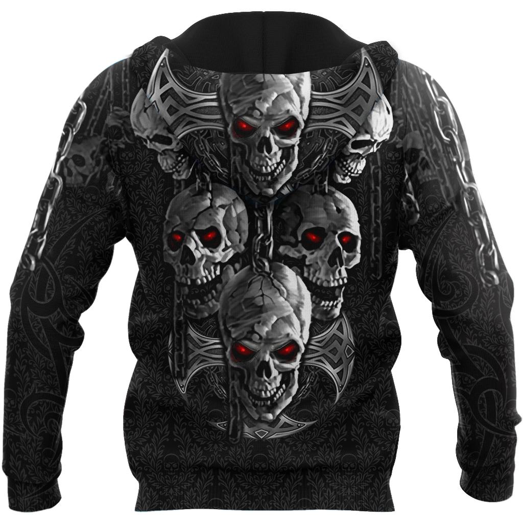 Dark Art Skull Hoodie For Men And Women JJW08092003