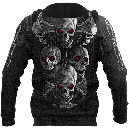 Dark Art Skull Hoodie For Men And Women JJW08092003