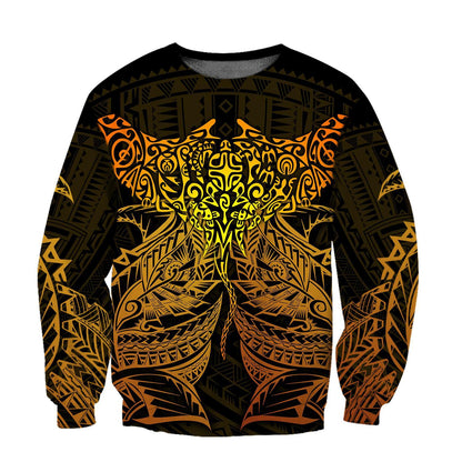 Amazing Polynesian Ray Tattoo Hoodie for Men and Women-ML