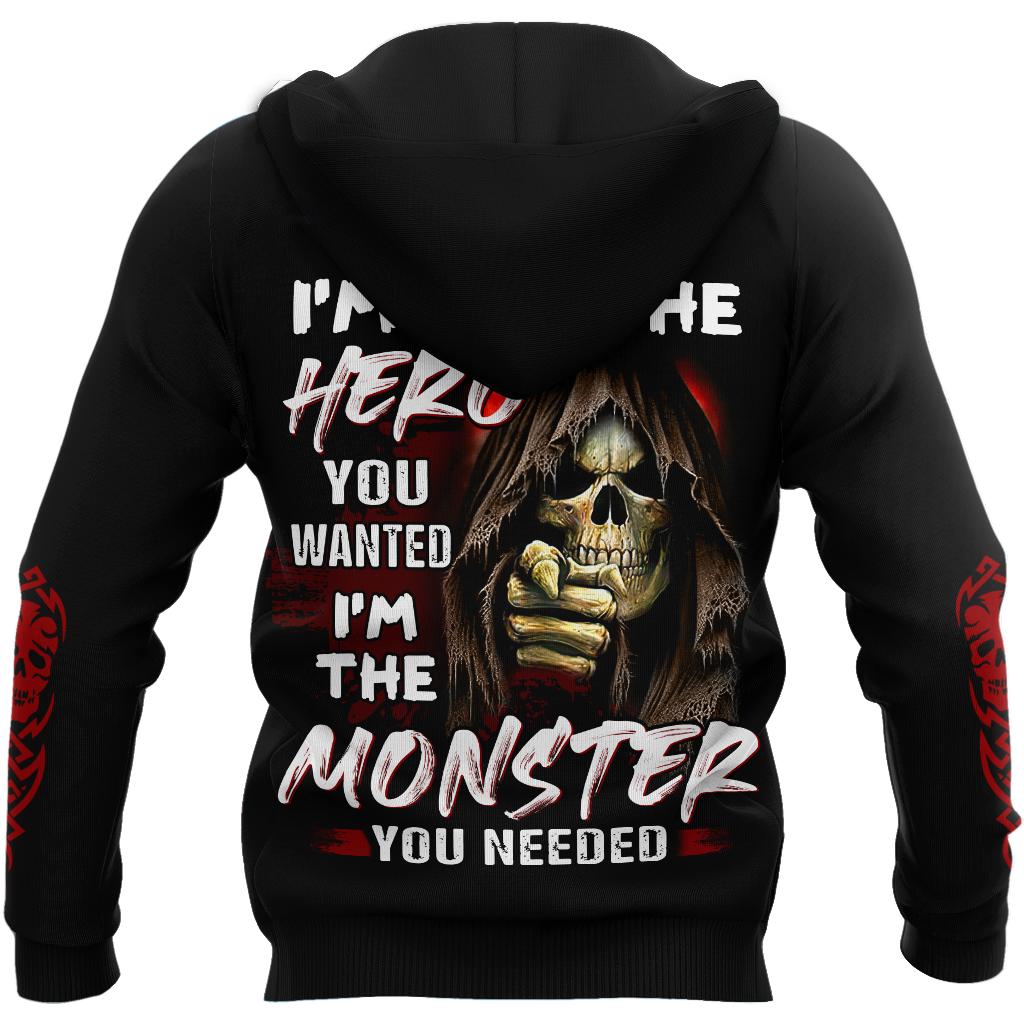 Skull I'm Not The Hero You Wanted 3D All Over Printed Hoodie VP12092002