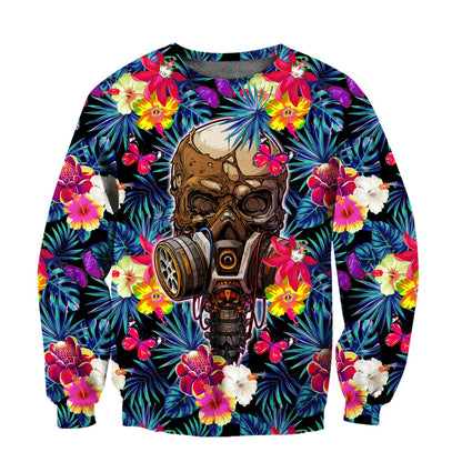 Floral Skull Hoodie For Men And Women DQB09182001