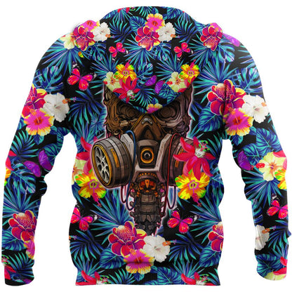 Floral Skull Hoodie For Men And Women DQB09182001