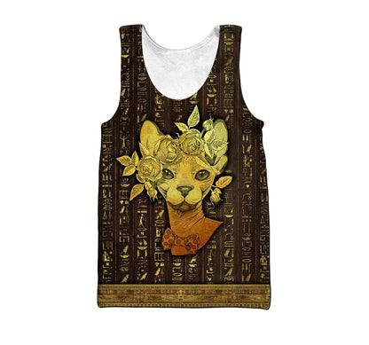 Sphynx Cat in a Rose 3D All Over Printed shirt & short for men and women PL