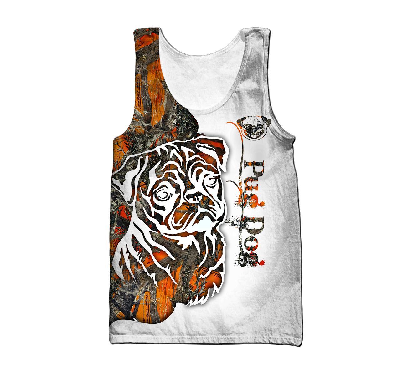 Pug Dog 3D All Over Printed shirt & short for men and women PL