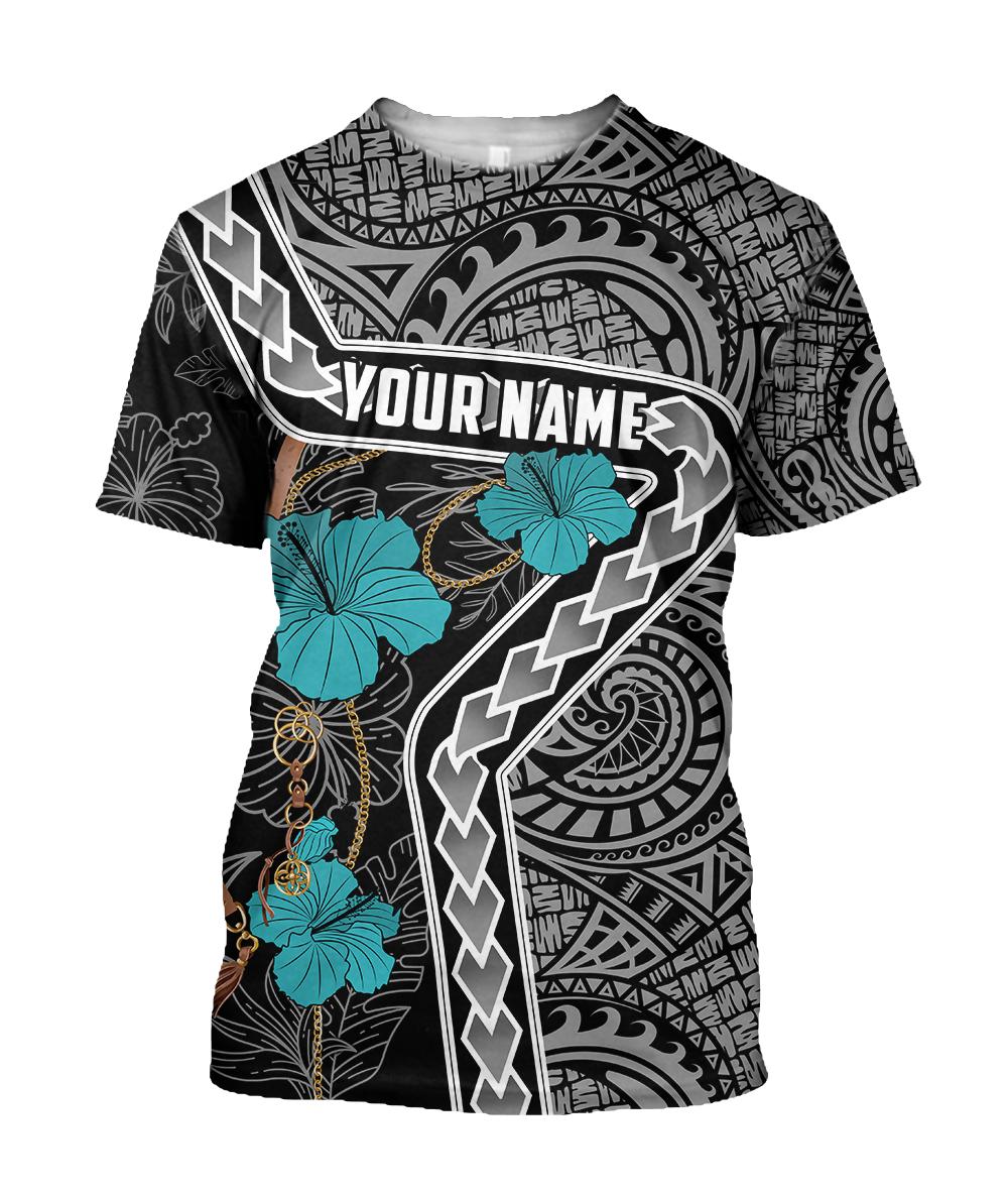 Amazing Polynesian Green Tattoo II Customize 3D All Over Printed Shirts For Men And Women