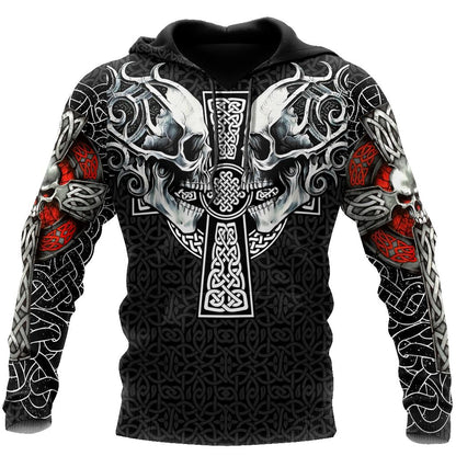 Celtic Skulls Hoodie For Men And Women JJW24092001