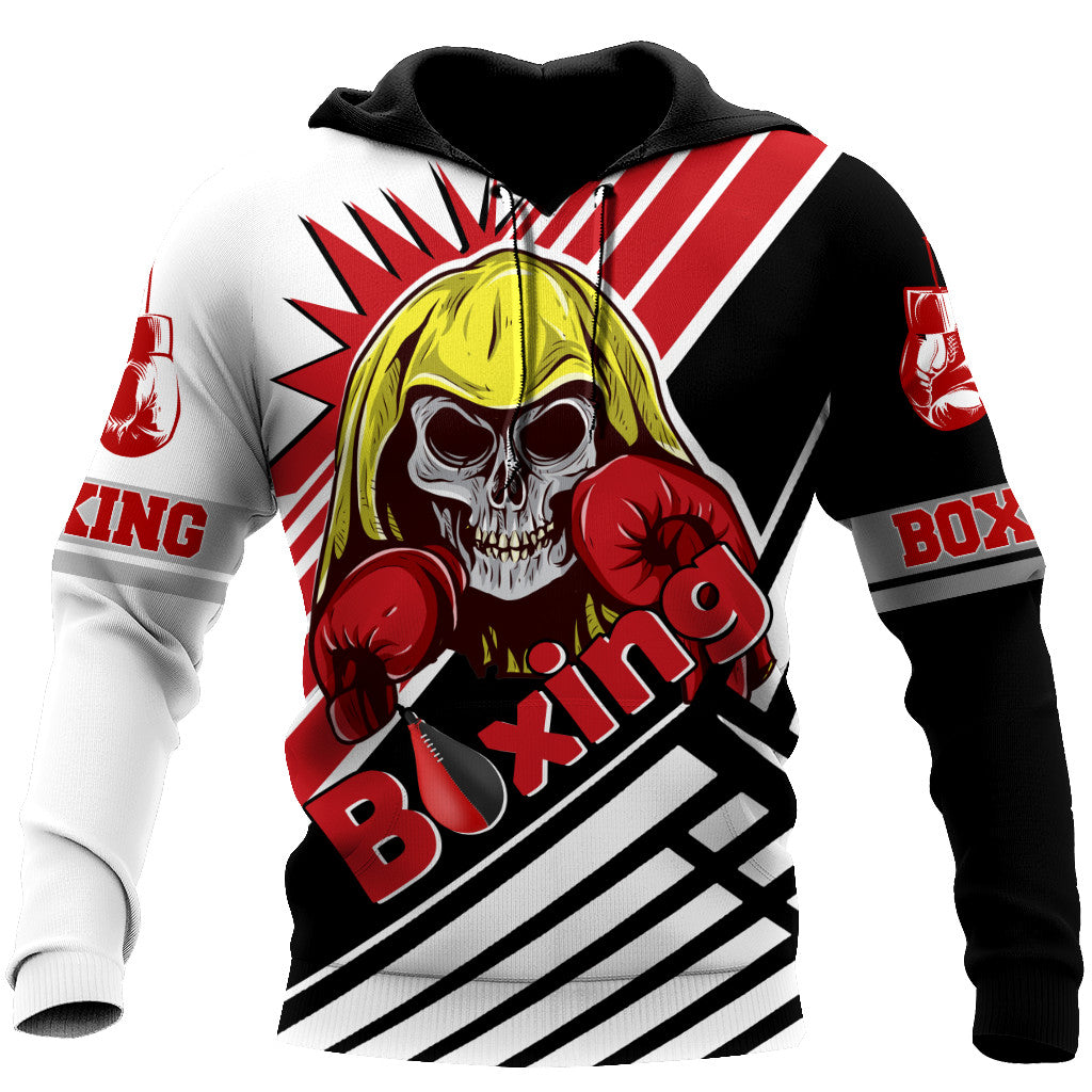 Skull Boxing Player Hoodie For Men And Women DQB09292001