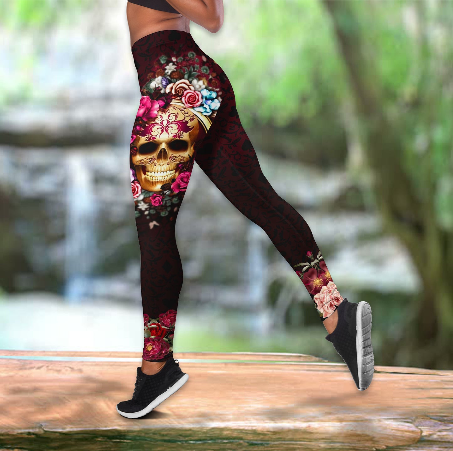 Floral Skulls Combo Outfit For Women TQH200923