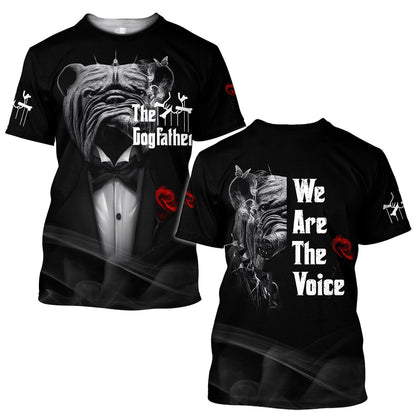The god father pitbull 3D All Over Printed shirt & short for men and women PL