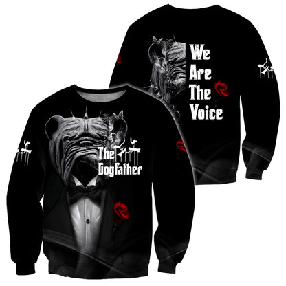 The god father pitbull 3D All Over Printed shirt & short for men and women PL