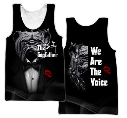 The god father pitbull 3D All Over Printed shirt & short for men and women PL