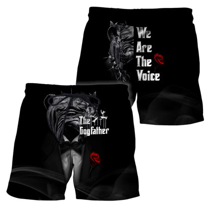 The god father pitbull 3D All Over Printed shirt & short for men and women PL