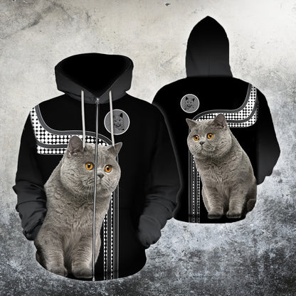 Scottish Fold Shorthair Cat Hoodie For Men And Women TQH201002