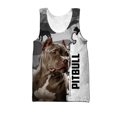 Pitbull dog 3D All Over Printed shirt & short for men and women PL
