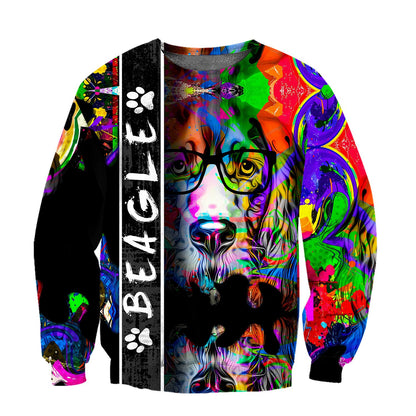 Beagle dog full color 3D All Over Printed shirt & short for men and women PL
