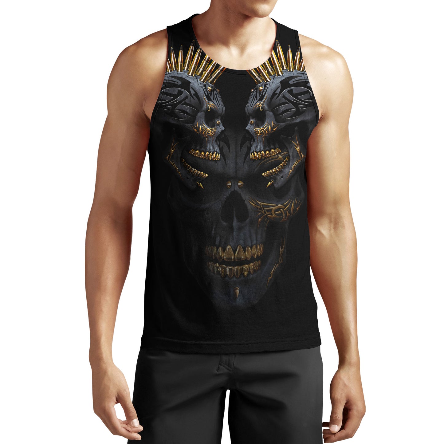 Punker Golden Skulls Hoodie For Men And Women TQH201006