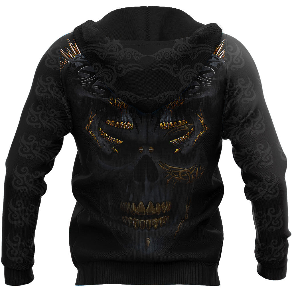 Punker Golden Skulls Hoodie For Men And Women TQH201006