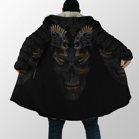 Punker Golden Skulls Cloak For Men And Women TQH201006