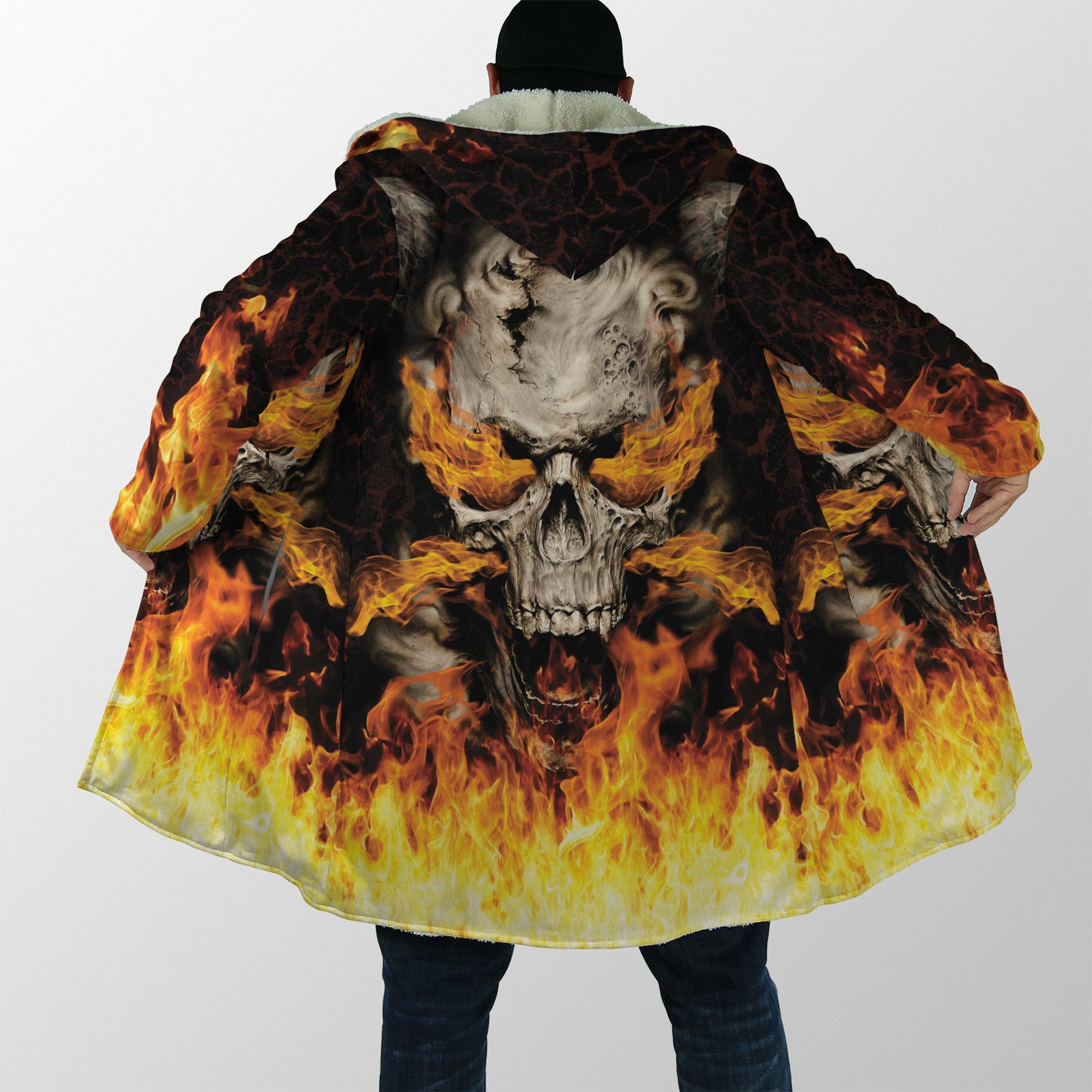 Skulls On Fire Cloak For Men And Women TQH201007