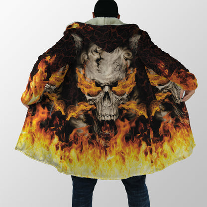 Skulls On Fire Cloak For Men And Women TQH201007