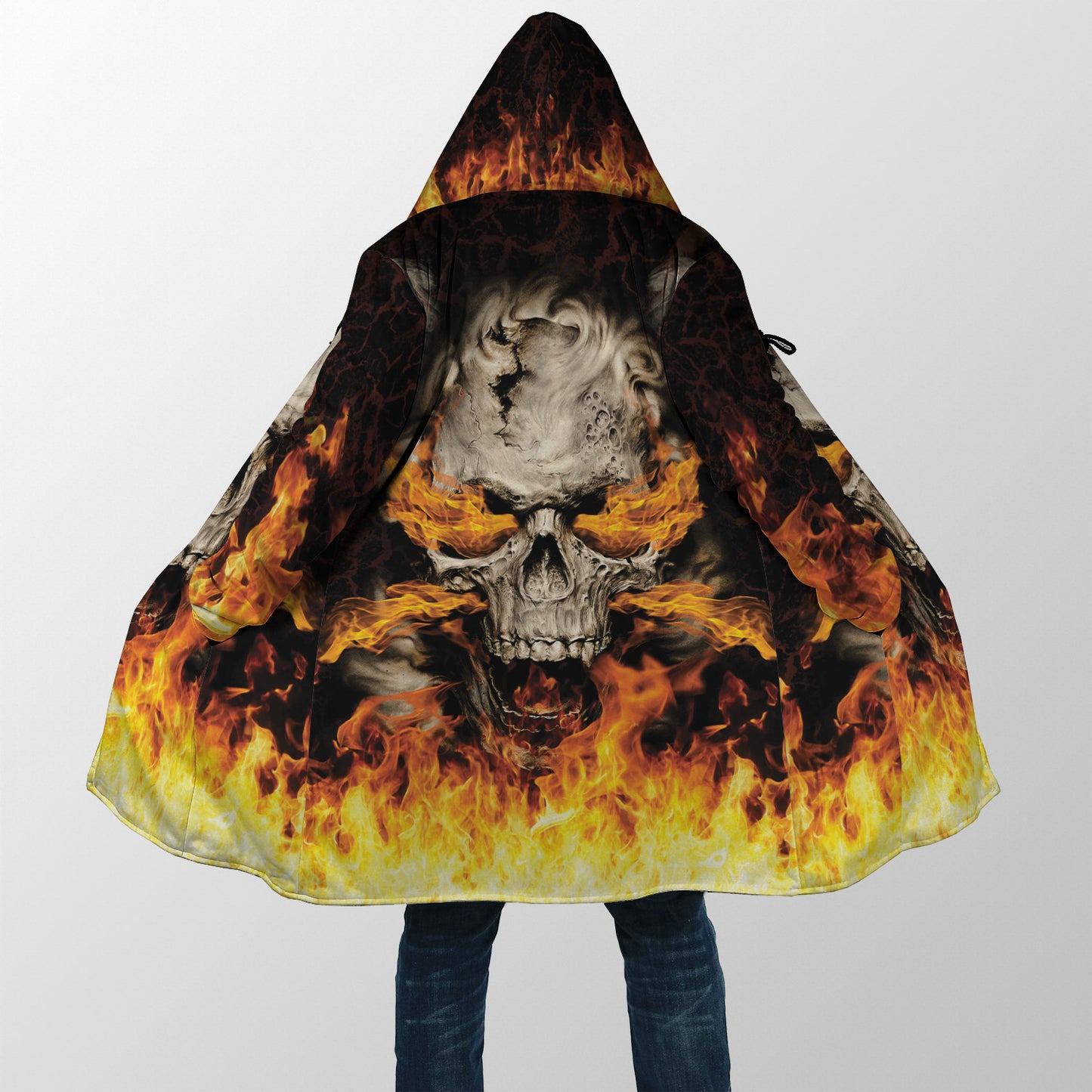 Skulls On Fire Cloak For Men And Women TQH201007