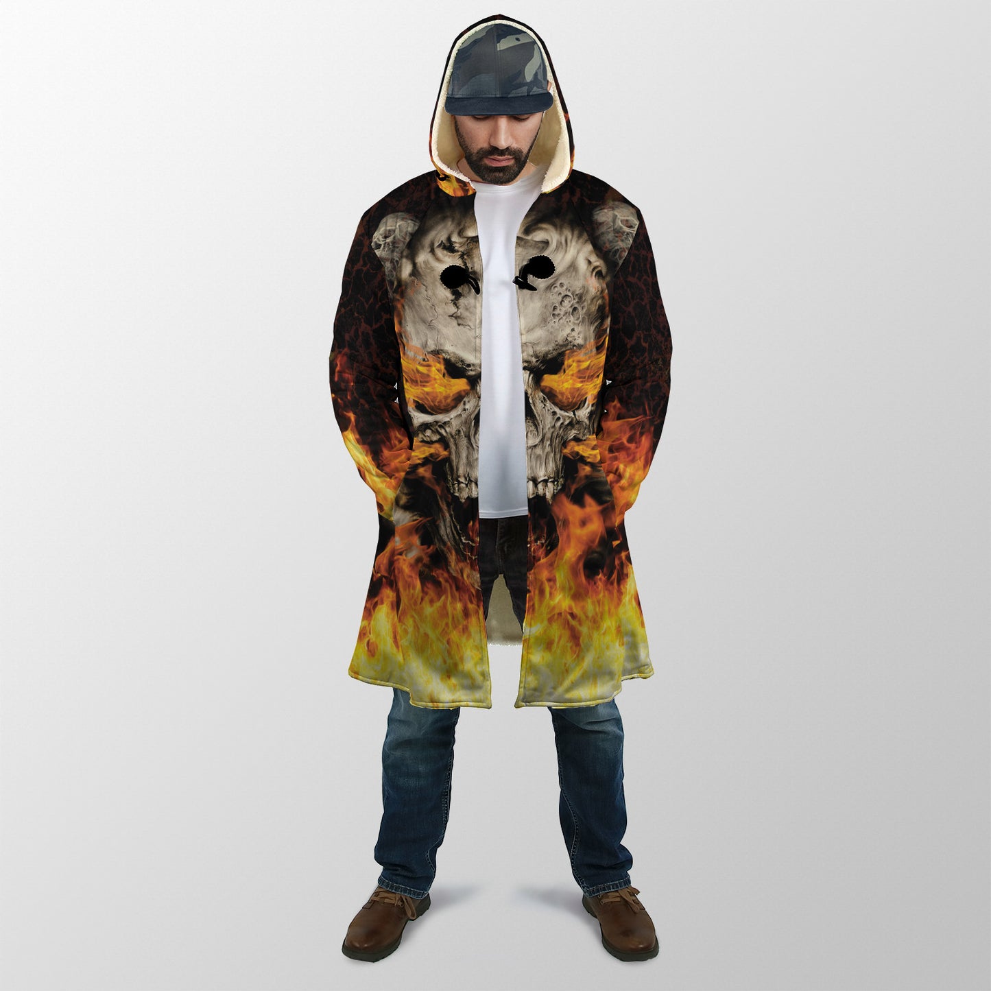 Skulls On Fire Cloak For Men And Women TQH201007