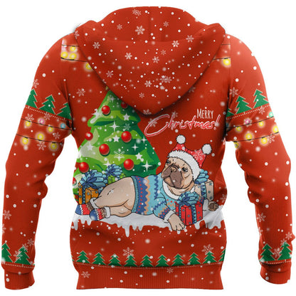Bull dog chritmas 3D All Over Printed shirt & short for men and women PL