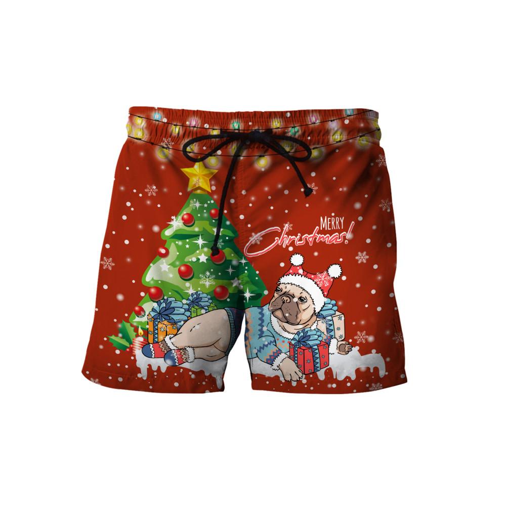 Bull dog chritmas 3D All Over Printed shirt & short for men and women PL