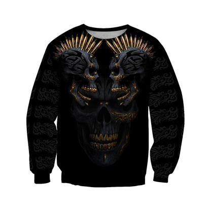 Punker Golden Skulls Hoodie For Men And Women TQH201006
