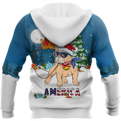 PitBull & Santa chritmas 3D All Over Printed shirt & short for men and women PL