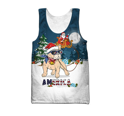 PitBull & Santa chritmas 3D All Over Printed shirt & short for men and women PL