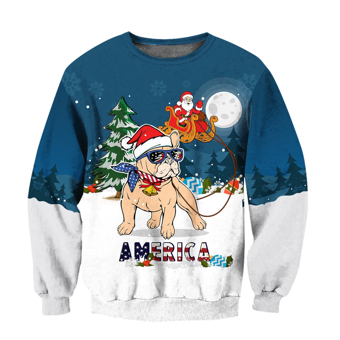 PitBull & Santa chritmas 3D All Over Printed shirt & short for men and women PL