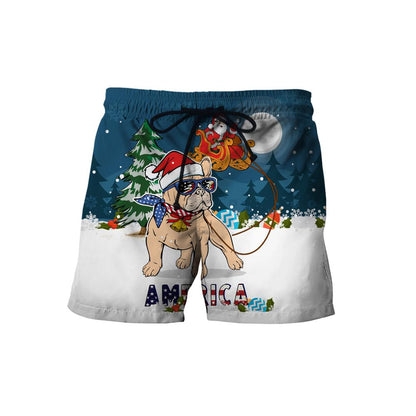 PitBull & Santa chritmas 3D All Over Printed shirt & short for men and women PL
