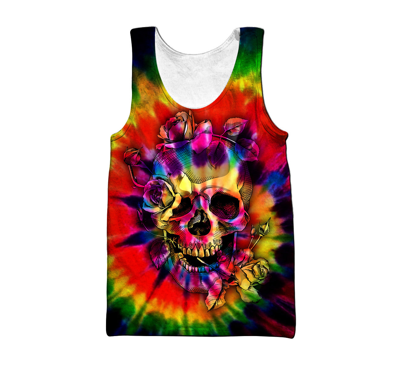 Tie Dye Skulls Hoodie For Men And Women DQB10162001