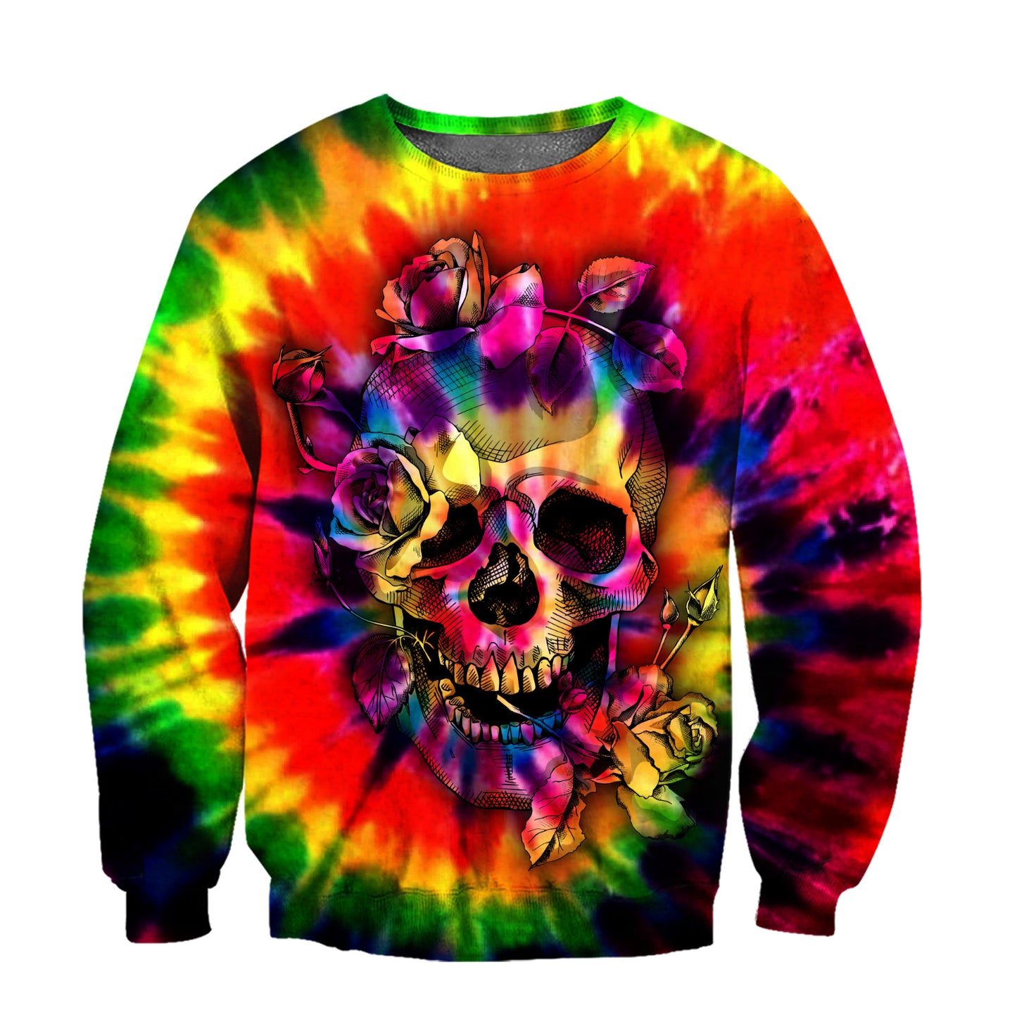Tie Dye Skulls Hoodie For Men And Women DQB10162001