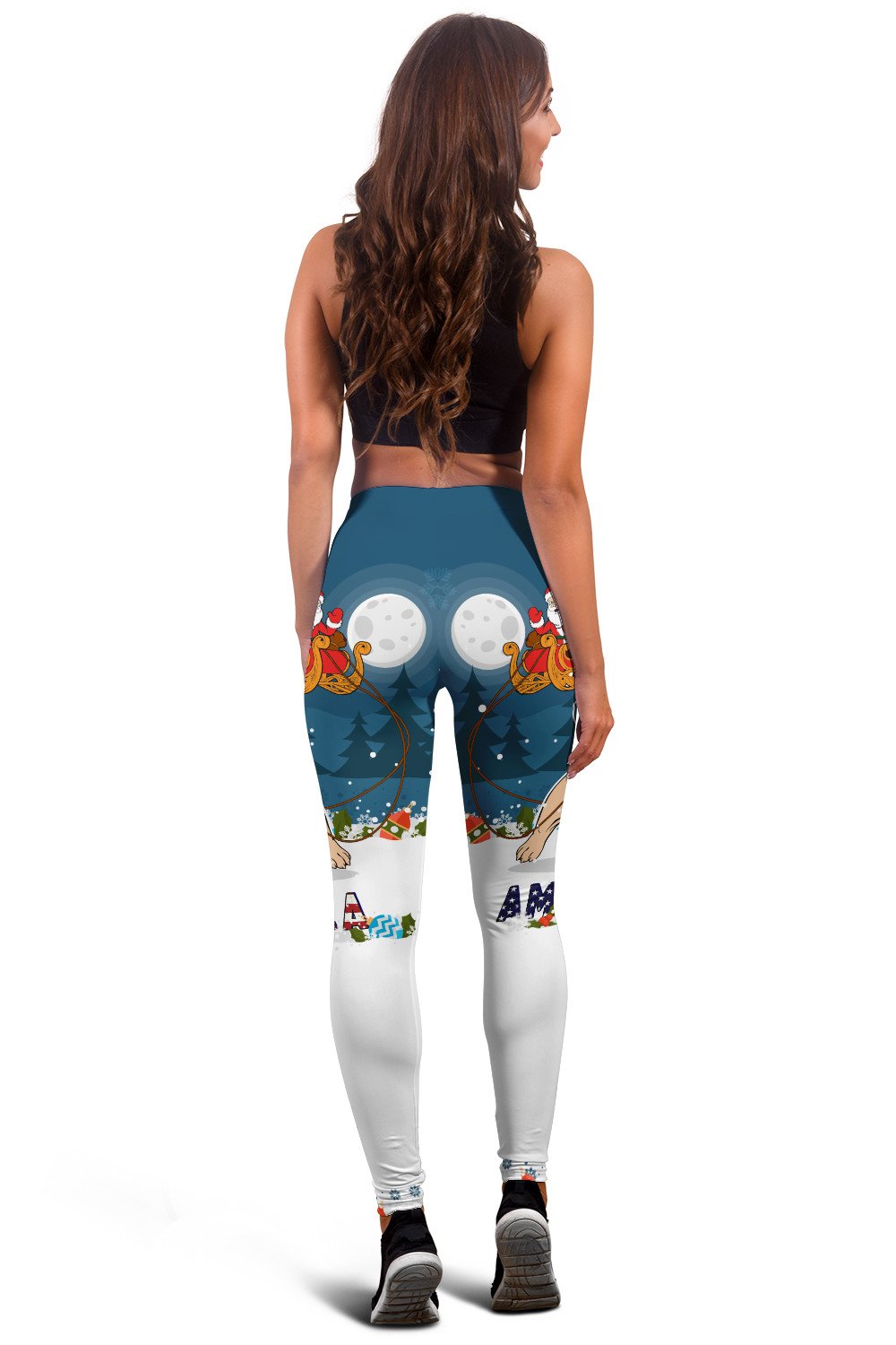 Pitbull & Santa christmas combo outfit legging + hollow tank for women PL
