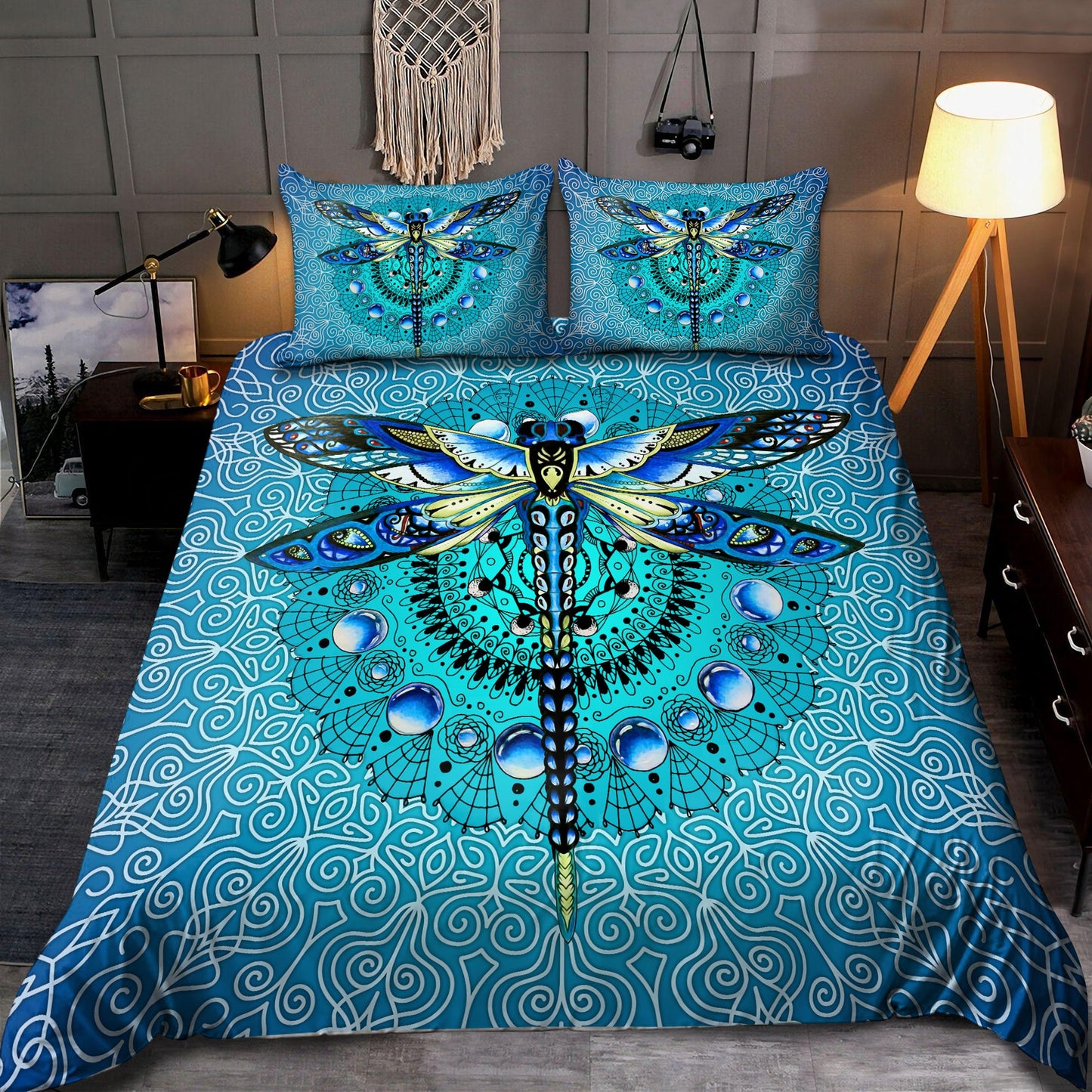 Blue Mandala Dragonfly Bedding Set DD10072003