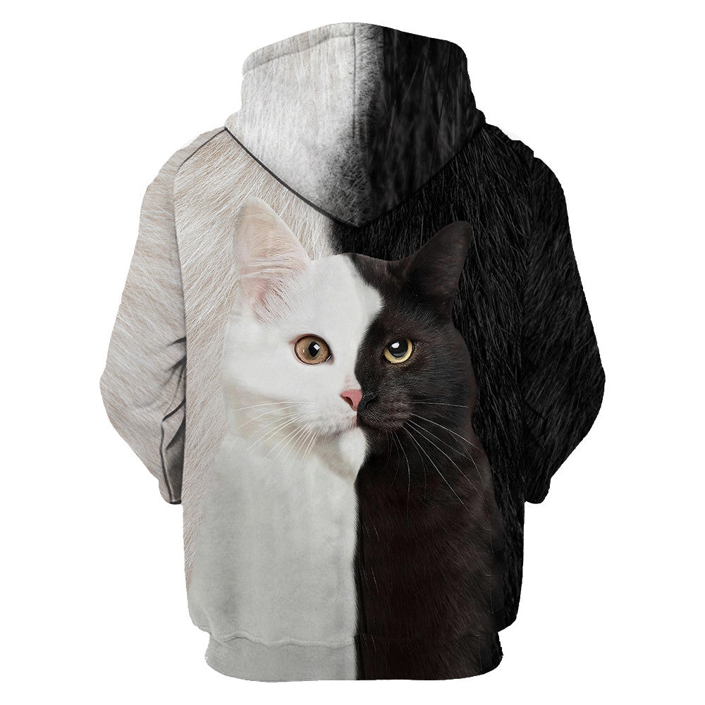 Black And White Cat Hoodie For Men And Women MH071020