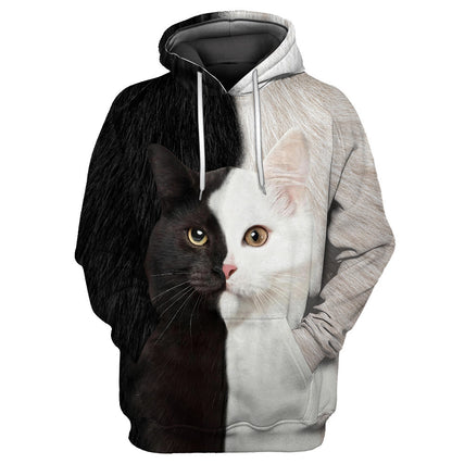 Black And White Cat Hoodie For Men And Women MH071020