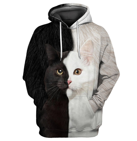 Black And White Cat Hoodie For Men And Women MH071020