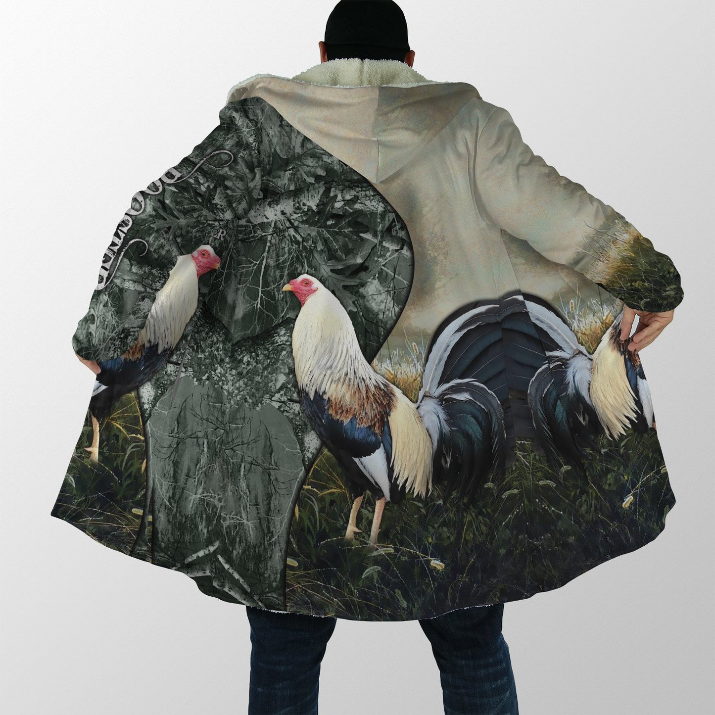 Love Rooster Camo 3D All Over Printed Unisex Cloak ML