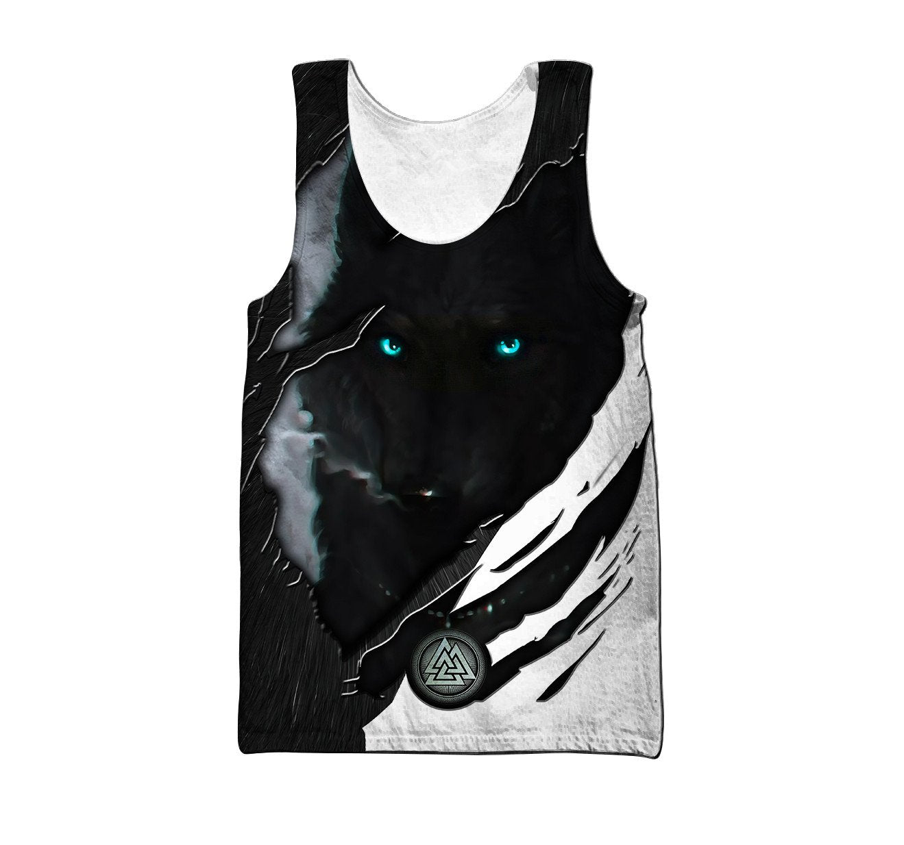 Dark Night Wolf All Over Printed Unisex Hoodie ML