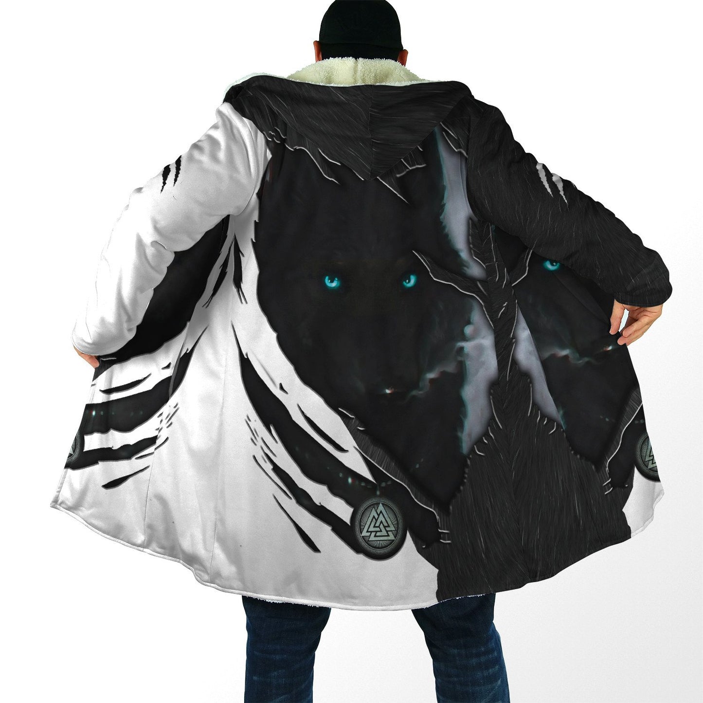 Dark Night Wolf All Over Printed Unisex Hoodie ML
