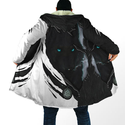 Dark Night Wolf All Over Printed Unisex Hoodie ML