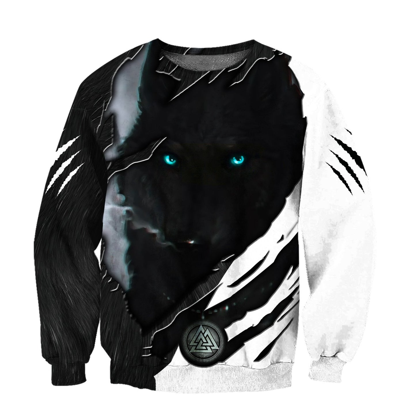 Dark Night Wolf All Over Printed Unisex Hoodie ML
