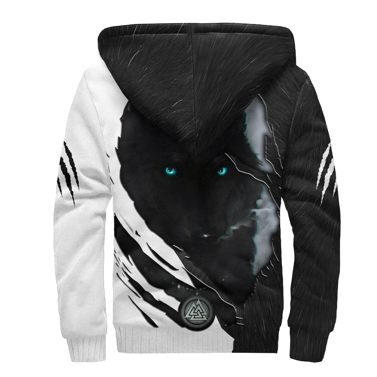 Dark Night Wolf All Over Printed Unisex Hoodie ML