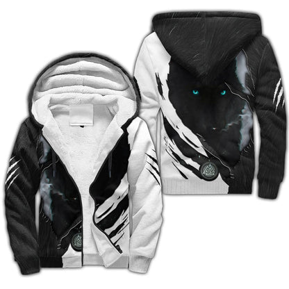 Dark Night Wolf All Over Printed Unisex Hoodie ML